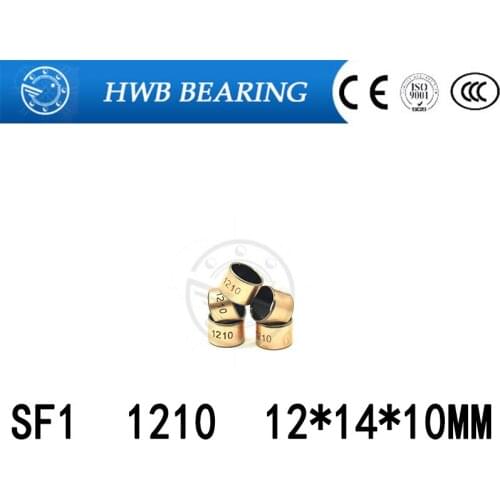 SF-1 1210 Oilless bush DU Self-lubricating bushing Sintered bush Size 12*14*10mm