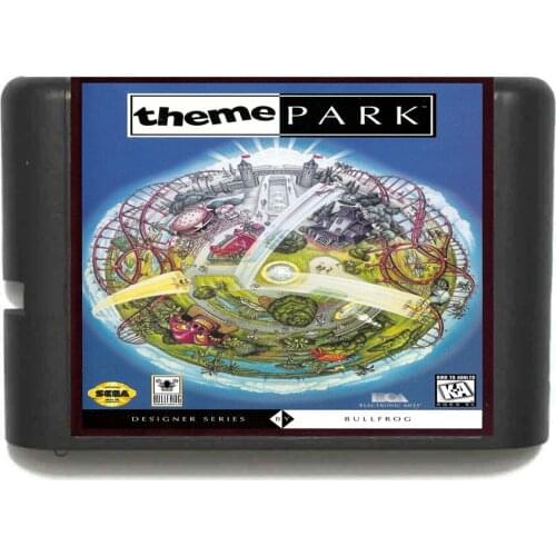 Theme Park 16 bit MD Game Card For Sega Mega Drive For Genesis