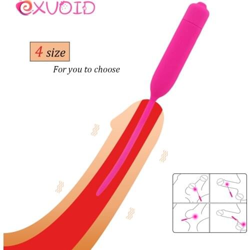 EXVOID Vibrator Urethral Catheter Penis Plug Silicone Sex Toys For Men Dilatator Sounds Male Penis Insert Device Adult Products