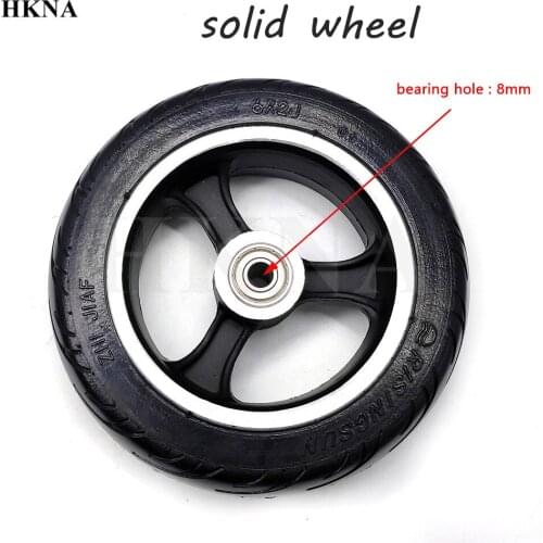 Explosion-proof 6x2 Solid Tire Wheels With Alloy Hub Fast Wheel F0 Widened Rear Wheel 6 Inch Electric Scooter Solid Tyre Wheel
