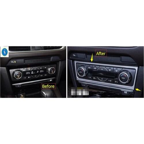 Yimaautotrims Accessories Interior ! Central Air Conditioning Button Panel Cover Trim 1 Pcs For Mazda 6 Sedan & Wagon 2016 2017