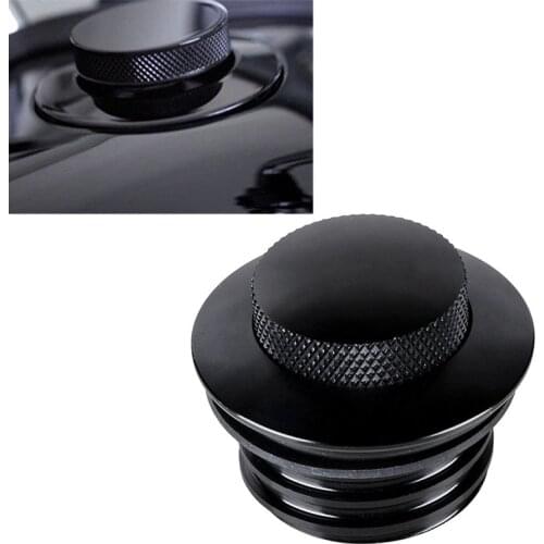 Flush Pop-Up Reservoir Gas Cap Vented Fuel Tank Screw For Harley-Davidson Black