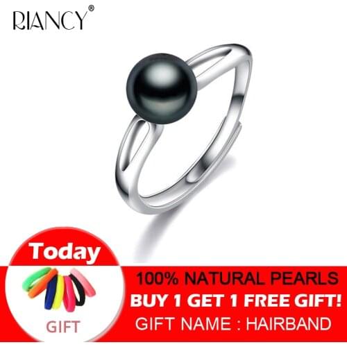 RIANCY Natural Freshwater Pearl Ring Pearl Jewelry 925 Sterling Silver Rings For Women High Guality pearl Wedding Rings Gift