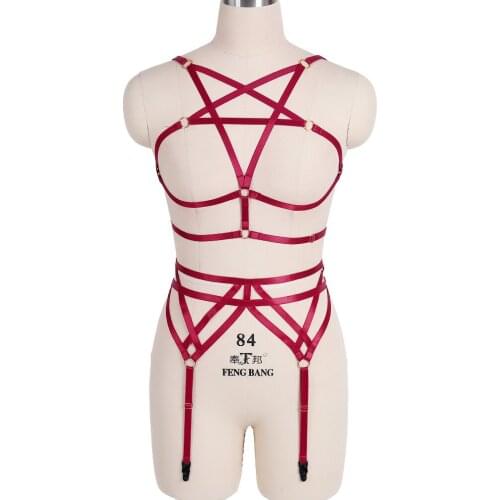 1 Set Womens Underwear Goth Harness Fashion Body Sexy Lingerie Stocking Belt Party Club Wear Garter Suit Sexy Erotic Lingerie