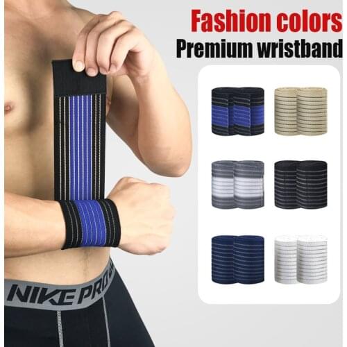 1 piece Elastic Sport Bandage Wristband hand Gym Support wrist brace Wrap Tennis Cotton Weat band Fitness Powerlifting