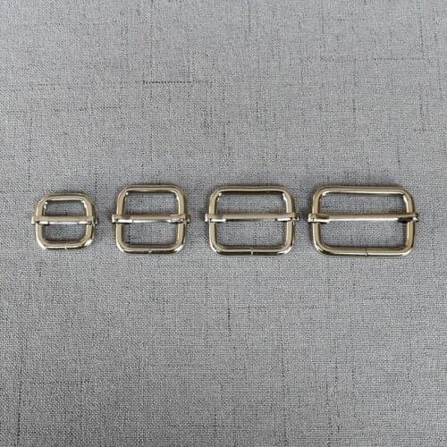 1 Pcs/Lot 15mm 20mm 25mm 32mm Silver Retailing Adjuster Buckle To Webbing Strap Luggage Handmade For Belt Bag Zinc Alloy DIY