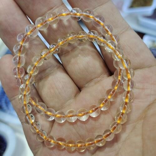 1pcs Natural Round Ball Beaded Bracelets Circle Stretch Crystal Quartz Stone Wristband Bracelets Women Gift