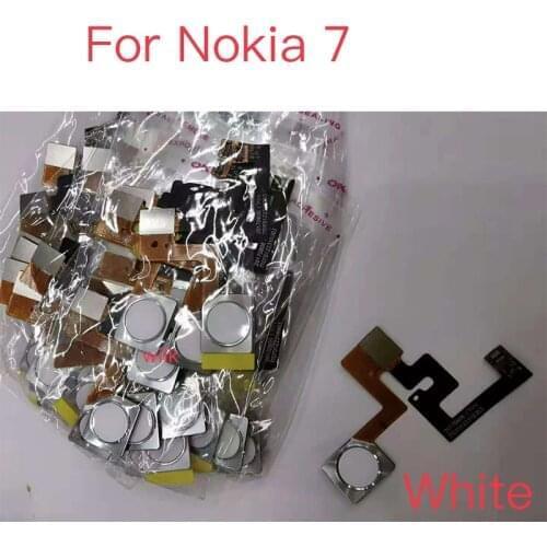 1pcs New Original Home Finger Reader Fingerprint Reader Touch ID Sensor Return Key Home Button Flex Cable For Nokia 7