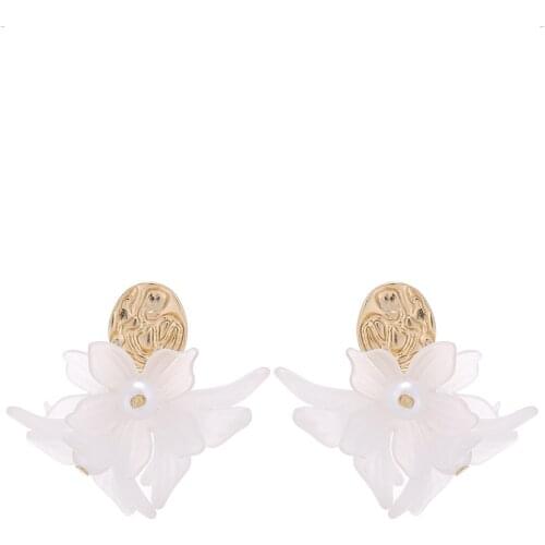 10 pair / lot fashion jewelry metal acrylic resin flower earrings