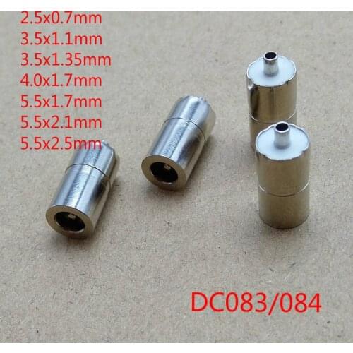 10Pcs DC Full Metal Female Socket DC084 2.5x0.7mm 3.5x1.1mm 3.5x1.35mm 4.0x1.7mm 5.5x1.7mm 5.5x2.5mm 5.5x2.1mm DC Power Outlet