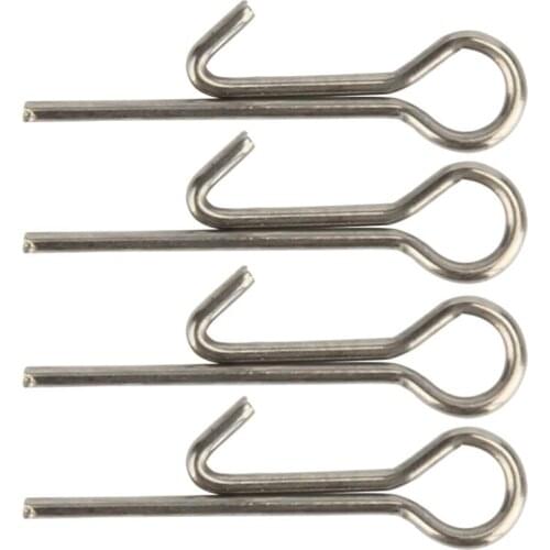 100pcs Stainless steel soft bait Stinger spike fishing soft lure Latch pin rigs String Hook Connector Needle Auxiliary Tool