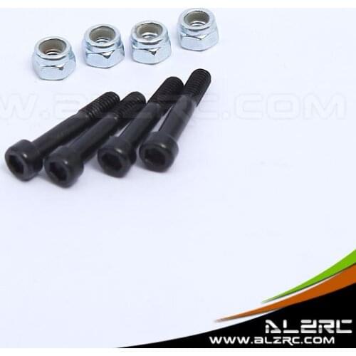 2 Pcs Main Rotor Holder Screw & Locknut For T-Rex 450 SE V2 V3 Pro Helicopter M3*16mm