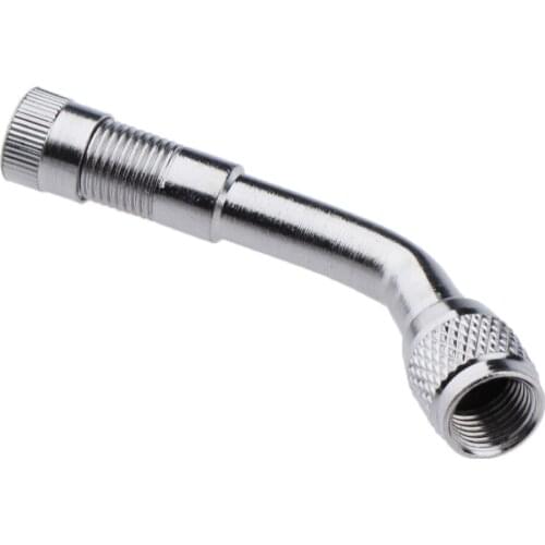 2x Copper Tire Tyre Valve Extension Adaptor Wheel Tyre Silver 135° Portable