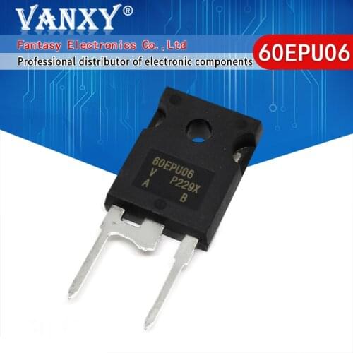 5pcs 60EPU06 TO247-2 60EPU06PBF TO247 60A 600V fast recovery diode