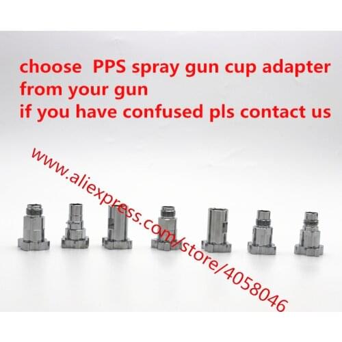 Disposable measuring cup adapter all Spray gun connector PPS cup spray gun adapter pot joints 16X1.5 14X1 G3/8 for spray gun