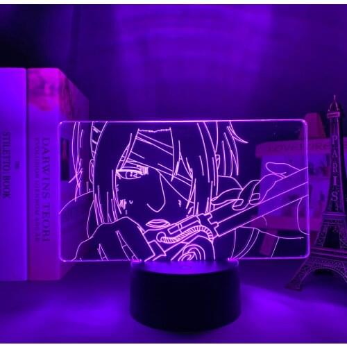 Anime 3d Lamp Attack on Titan Hange Zoe Light for Bedroom Decoration Kids Gift Attack on Titan LED Night Light Hange Zoe