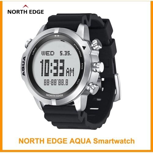 NORTH EDGE Mens Diving Digital Watch Scuba Diving NDL (No Deco Time) 50M Dive Watches Altimeter Compass For Huawei Android IOS