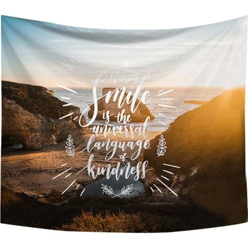 Bedroom Tapestry Decorative Nature Sea Hanging Tapestry Beach Throw Blanket Home Wall Decor