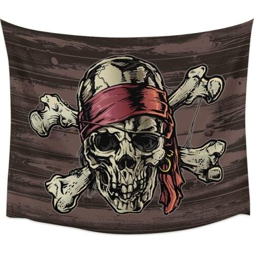Pirate Skull Wall Tapestry Home Wall Decor Tapestry Bedroom Tapestry Wall Hanging Picnic Mat Yoga Mat