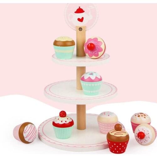 Baby Toys Simulation Cake Wooden Toys Pretend Play Kitchen Food Baby Infant Food Toys Birthday Gift