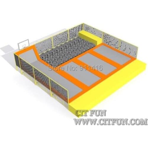 Customized design amusement indoor trampoline park and CE approval
