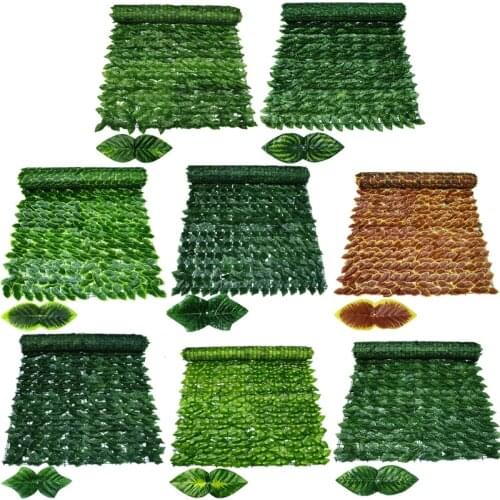 Simulation Fence Net Artificial Plant Leaves Hedges Fence for Outdoor Garden Yard Balcony Terrace Wall Decor