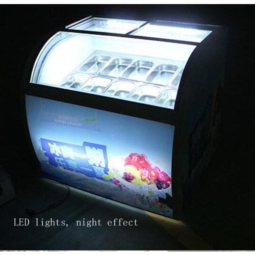 Commercial Homemade Ice Cream Display Cabinet For Cold Drink Shops Popsicle Showcase