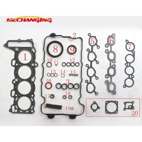 SR18DE For NISSAN BLUEBIRD 1.8L DOHC 16V U13 Engine Rebuilding Kits engine seal gasket Full Set engine gasket 10101-33Y25