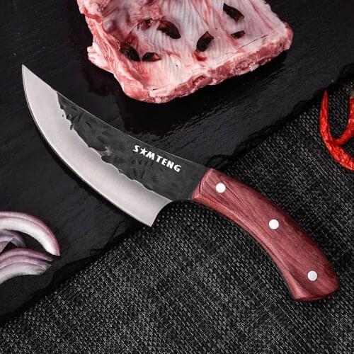 Handmade Forged Hammered Boning Knife，Boning Knife，BBQ Tools，Butcher Meat Cleaver，Outdoor Camping Gadgets，Home Cooking