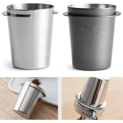 New Stainless Steel Dosing Cup Coffee Sniffing Mug Powder Feeder for Espresso Machine Portafilter Coffee Tamper
