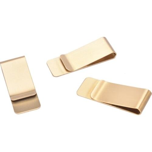 1Pcs Fashion Simple Silver Dollar Cash Clamp Holder Stainless Steel/Copper Money Clip Wallet For Men Women