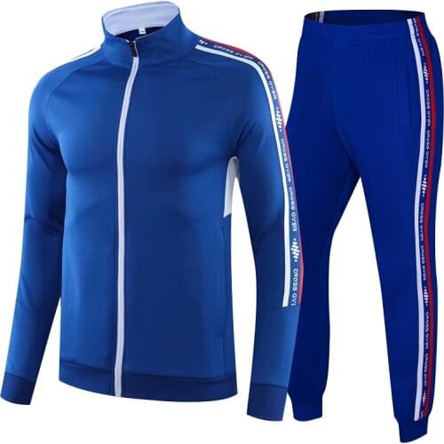 2020 New Mens Women Tracksuit Football Training Suit Long Sleeve Football Jacket and Pants Uniforms Jogging Sports Suit