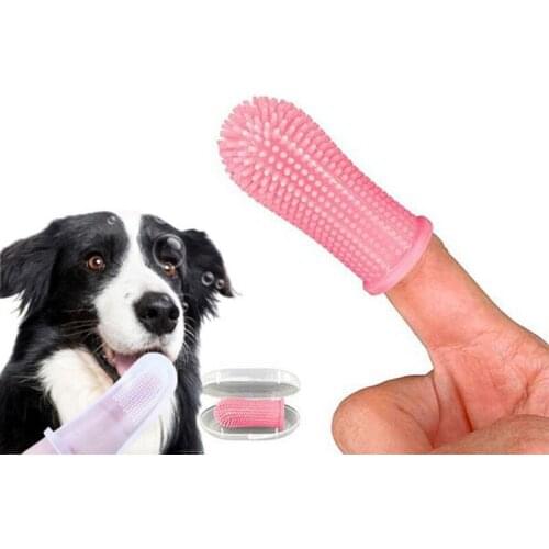 Soft Silicone Finger Toothbrush Pet Tooth Brush Bad Breath Care Pet Dog Cat Duable Portable Cleaning Supplies