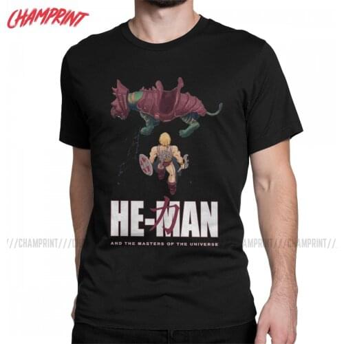 He Man And The Masters Of The Universe T-Shirt for Men Vintage Pure Cotton Tees Crew Neck Short Sleeve T Shirt Plus Size Tops