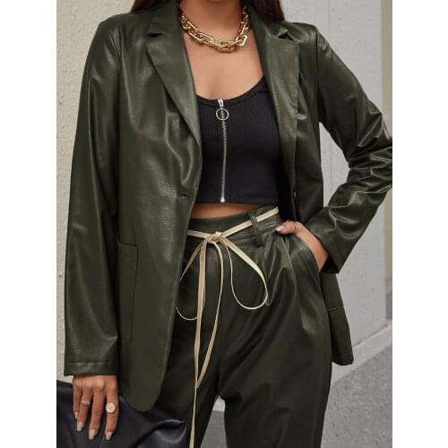 Black Pu Leather Womens Dress Long Sleeve Lapel Single-breasted Bowknot Laceup High Waist Mini Dress Motorcycle Female Clothing