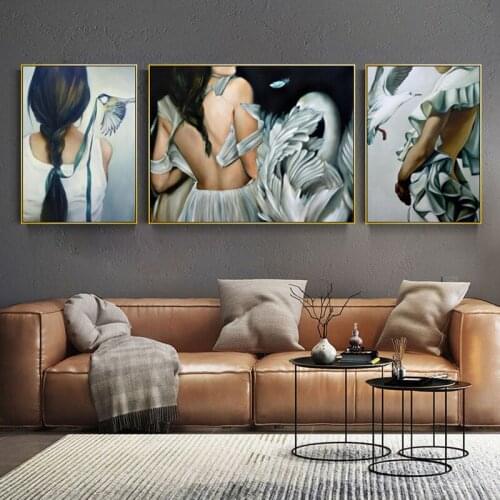 Full Diamond Embroidery Diamond Painting Gir and Bird Picture of Rhinestone Diamond Mosaic Diamond setting Cross Stitch Diamond