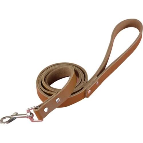 Top Grade Crocodile Pattern Genuine Cowhide Leather Dog Leash Lead 120cm Dog Strong Leash Rope for Walking