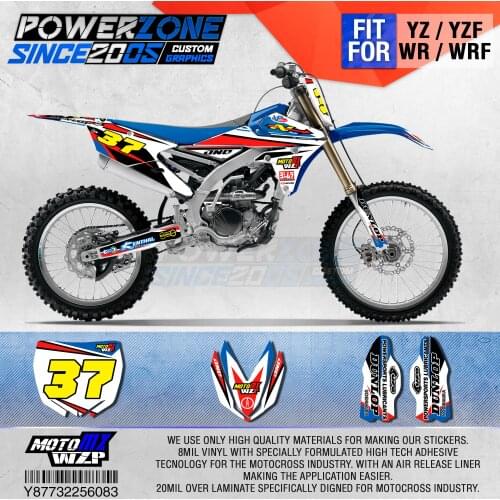 PowerZone Customized Team Graphics Backgrounds Decals 3M Custom Stickers For YAMAHA YZF250FX 14-18 YFZ 19 YZF450 14-17 18-19 083
