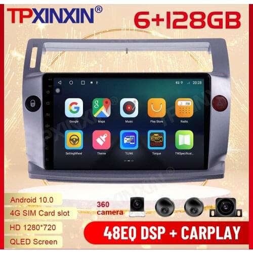 Carplay Android Receiver For Citroen C4 C Triomphe C Quatre 2004 2005 2006 2007 2008 2009 2010 2011 2012 2013 2014 GPS Head Unit