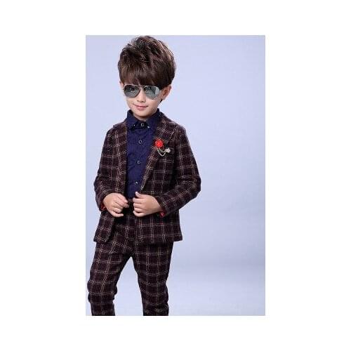 School uniform for Boys Formal Suits for Weddings Party Brand Child Blazer Pants Set Kids Gentleman Children Clothing Set