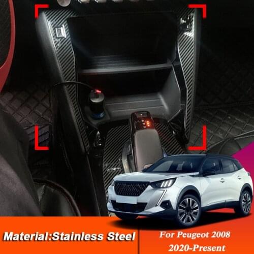 Car Styling For Peugeot 2008 2020-Present Interior Central Control Sequins Decoration Air Outlet Cover Internal Auto Accessories