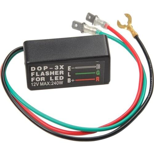 12V Motorcycle Car LED Blinker Relay Waterproof Universal DOP-3X Flasher LED Turn Signal Light Flasher Accessories