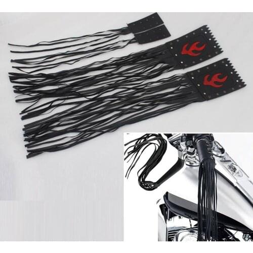 Universal Motorcycle Handlebar Tassel Fringe Grips Cover Levers For Harley Cafe Racer Chopper Custom Brake Lever Tassel Fringes