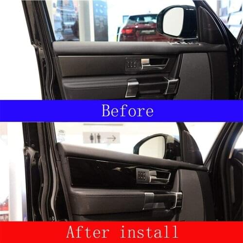 Interior Door Handle Panel Trim Black ABS Plastic For Land Rover Discovery 4 2010-2016