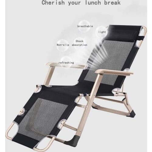 Four seasons using new Folding chair lunch break chair office nap bed fold bed lounge chair Accompanying bed individual simple