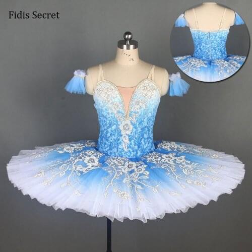 Top Quality Blue Bird Professional Pancake Ballet Tutu,Girls Ballerina Sugar Plum Fairy Doll Classical Performance Stage Costume