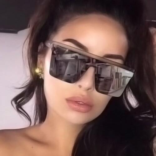 New Oversized Rectangle Sunglasses 2020 Women Retro Vintage Sunglasses Luxury Brand Eyewear oculos de sol feminino Big Shades