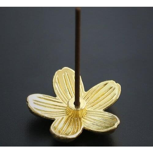 1 Pcs Portable Alloy Copper Incense Holder Can Be Fixed Incense Sticks And Coil Burner Censer High Incense Plug