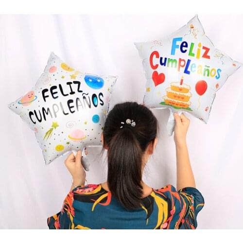10pcs 18inch Spanish Birthday party decorations kids foil balloons Baby shower party supplies balloon feliz cumpleanos air globo