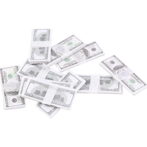 10 Set(150sheets) Mini Dollar Notes 1:12 Dollhouse Miniature Doll house Accessories Restaurant Mini Play Toys Decoration Craft